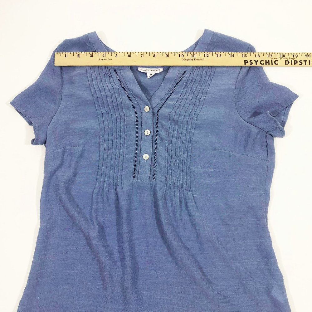 VGC Westport Blue Pleated Hi-Low Top US Medium - Picture 6 of 6